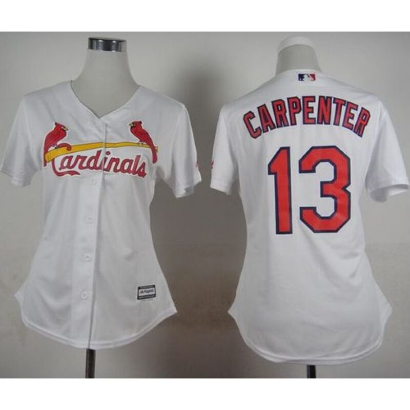 6863c0bec32c4_1 Cardinals #13 Matt Carpenter White Home Women's Stitched MLB Jersey
