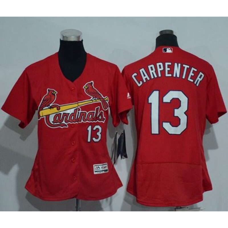 6863c0c1e5b1c_1 Cardinals #13 Matt Carpenter Red Flexbase Authentic Women's Stitched MLB Jersey