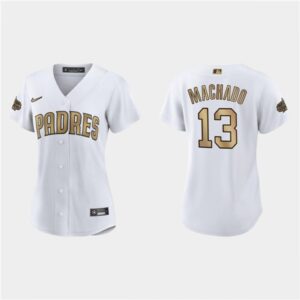 6863c0ff89741_1 Women's San Diego Padres #13 Manny Machado 2022 All-Star White Stitched Baseball Jersey(Run Small)
