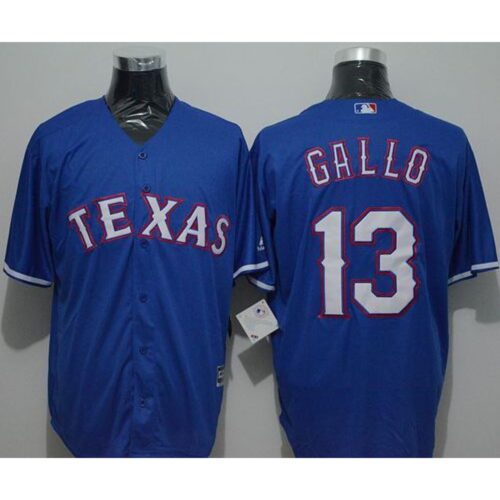 6863c10246206_1 Rangers #13 Joey Gallo Blue New Cool Base Stitched MLB Jersey