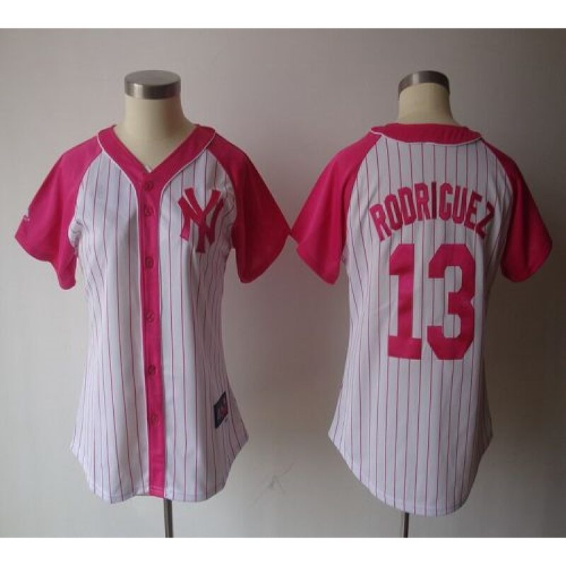 6863c1298d405_1 Yankees #13 Alex Rodriguez White/Pink Women's Splash Fashion Stitched MLB Jersey