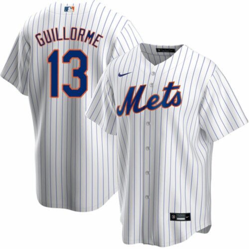 6863c1453a85e_1 Men's New York Mets #13 Luis Guillorme White Cool Base Stitched Baseball Jersey