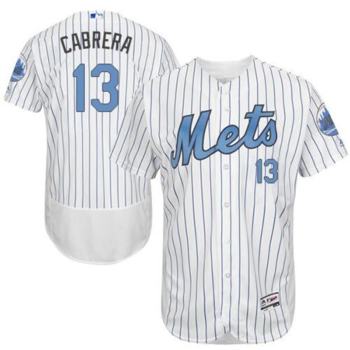 6863c1570ed7e_1 Mets #13 Asdrubal Cabrera White(Blue Strip) Flexbase Authentic Collection 2016 Father's Day Stitched MLB Jersey