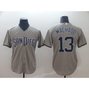 6863c187f15a2_1 Men's San Diego Padres #13 Manny Machado Grey Cool Base Stitched MLB Jersey