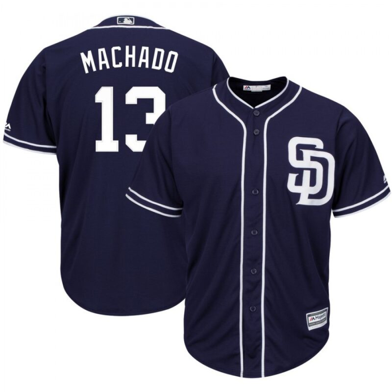 6863c18b68721_1 Men's San Diego Padres #13 Manny Machado Navy Cool Base Stitched MLB Jersey