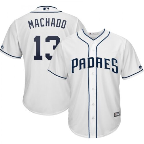 6863c195827a6_1 Men's San Diego Padres #13 Manny Machado White Cool Base Stitched MLB Jersey