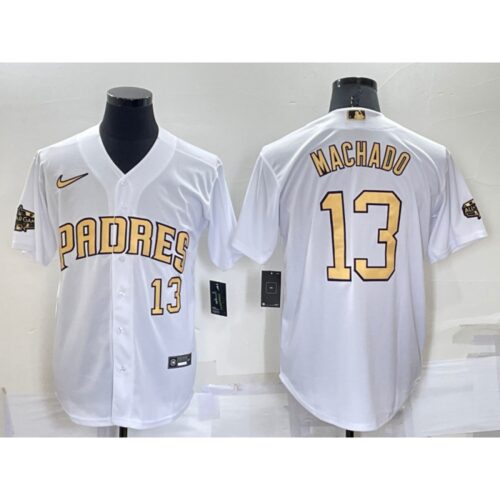 6863c1992aa00_1 Men's San Diego Padres #13 Manny Machado 2022 All-Star White Cool Base Stitched Baseball Jersey