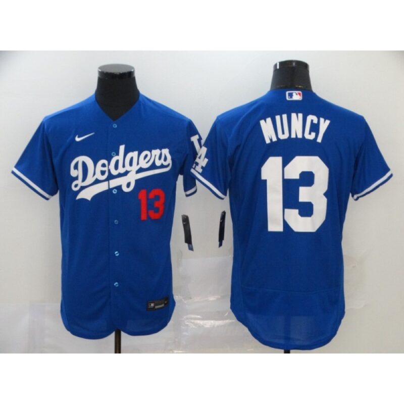 6863c1b12efa4_1 Men's Los Angeles Dodgers #13 Max Muncy Blue Flexbase Stitched MLB Jersey