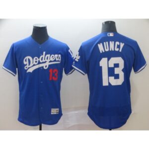 6863c1b4bc454_1 Men's Los Angeles Dodgers #13 Max Muncy Blue Flex Base Stitched MLB Jersey
