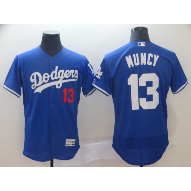 6863c1b4bc454_1 Men's Los Angeles Dodgers #13 Max Muncy Blue Flex Base Stitched MLB Jersey