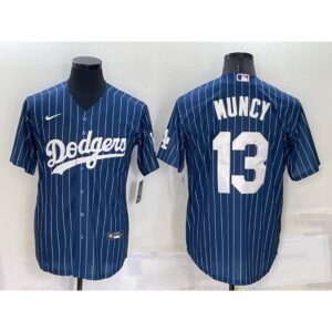 6863c1df8347d_1 Men's Los Angeles Dodgers #13 Max Muncy Navy Cool Base Stitched Baseball Jersey