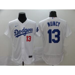 6863c1f4b9412_1 Men's Los Angeles Dodgers #13 Max Muncy White Flex Base Stitched MLB Jersey