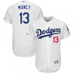6863c1f851aca_1 Men's Los Angeles Dodgers #13 Max Muncy White 2019 Spring Training Flex Base Stitched MLB Jersey