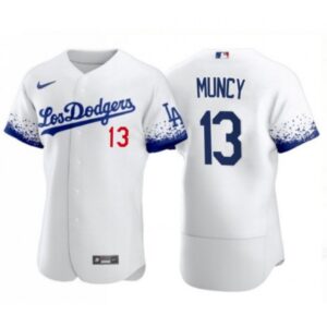 6863c1fc1c7b6_1 Men's Los Angeles Dodgers #13 Max Muncy 2021 White City Connect Flex Base Stitched Baseball Jersey