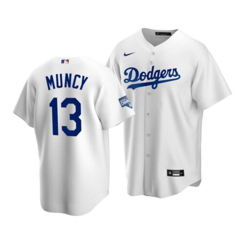 6863c2141b188_1 Men's Los Angeles Dodgers #13 Max Muncy White 2020 World Series Champions Home Patch Stitched Jersey