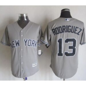 6863c22f91f60_1 Yankees #13 Alex Rodriguez Grey New Cool Base Stitched MLB Jersey