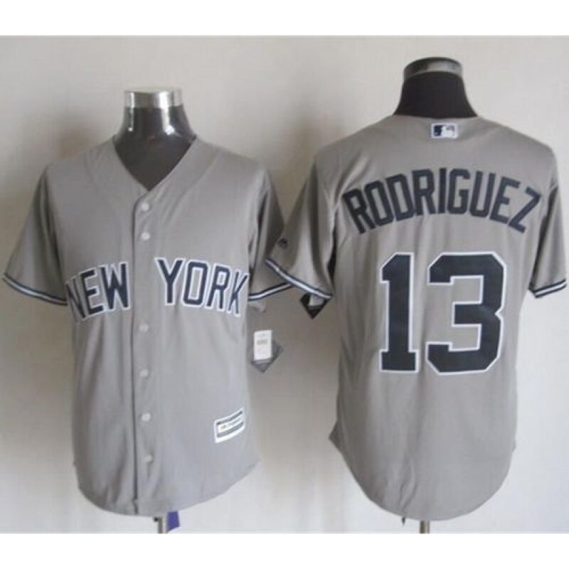 6863c22f91f60_1 Yankees #13 Alex Rodriguez Grey New Cool Base Stitched MLB Jersey