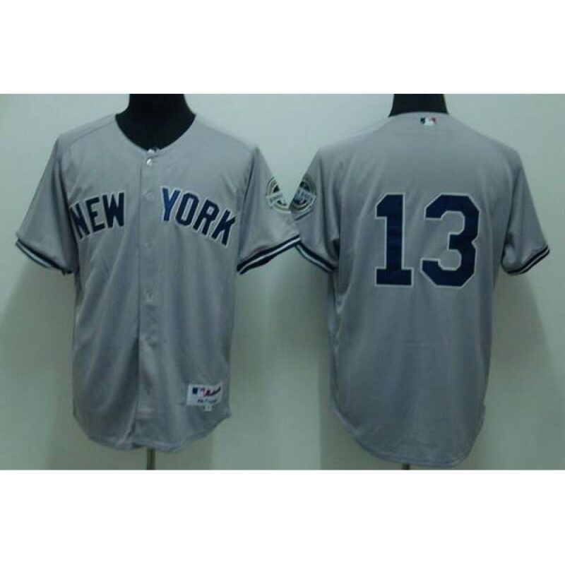 6863c2384394b_1 Yankees #13 Alex Rodriguez Stitched Grey MLB Jersey