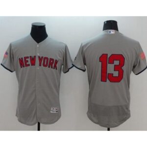6863c23f76cc4_1 Yankees #13 Alex Rodriguez Grey Fashion Stars & Stripes Flexbase Authentic Stitched MLB Jersey