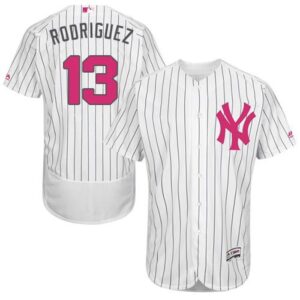 6863c2553faa8_1 Yankees #13 Alex Rodriguez White Strip Flexbase Authentic Collection 2016 Mother's Day Stitched MLB Jersey