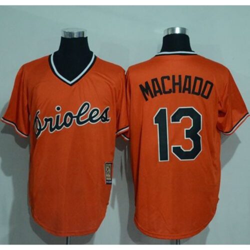 6863c3092d10d_1 Orioles #13 Manny Machado Orange Cooperstown Stitched MLB Jersey