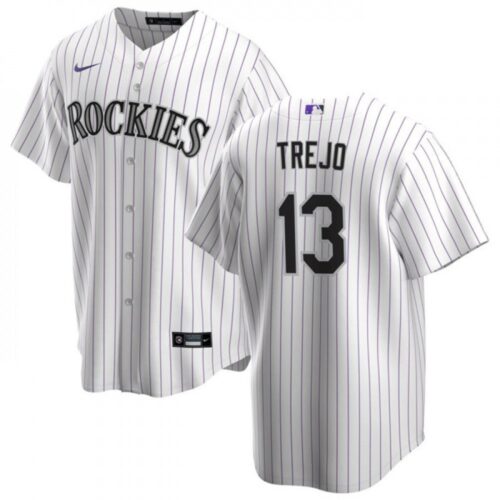 6863c3340d37a_1 Men's Colorado Rockies #13 Alan Trejo White Stitched Baseball Jersey