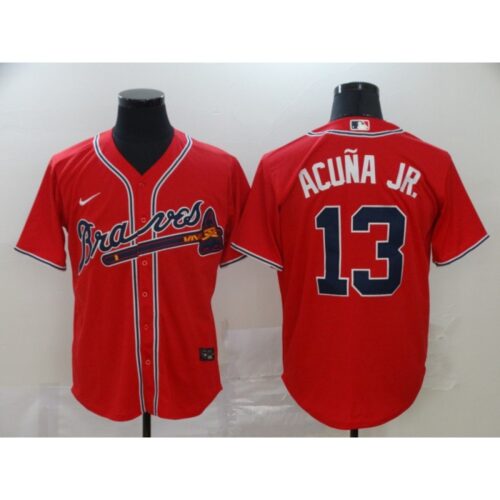6863c36759309_1 Men's Atlanta Braves #13 Ronald Acuna Jr Red Cool Base Stitched MLB Jersey