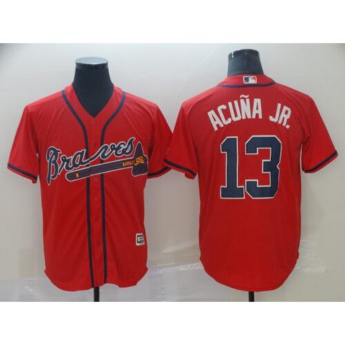 6863c36b29834_1 Men's Atlanta Braves #13 Ronald Acuna Jr Red Cool Base Stitched MLB Jersey