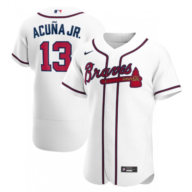 6863c3a3706c9_1 Men's Atlanta Braves #13 Ronald Acuna Jr. White Flex Base Stitched Baseball Jersey