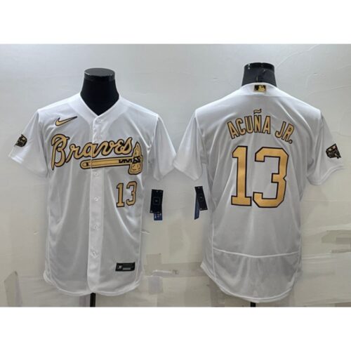 6863c3c157f3f_1 Men's Atlanta Braves #13 Ronald Acuna Jr. 2022 All-Star White Flex Base Stitched Baseball Jersey