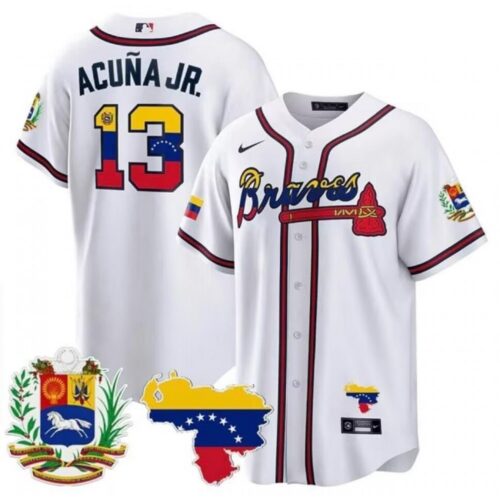 6863c3f9730fa_1 Men's Atlanta Braves #13 Ronald Acuna Jr. 2023 White With Patch Cool Base Stitched Jersey