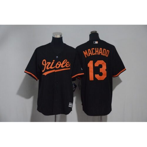 6863c40114554_1 Men's Baltimore Orioles #13 Manny Machado Black Cool Base Stitched MLB Jersey