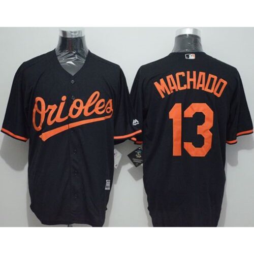 6863c408734a8_1 Orioles #13 Manny Machado Black New Cool Base Stitched MLB Jersey