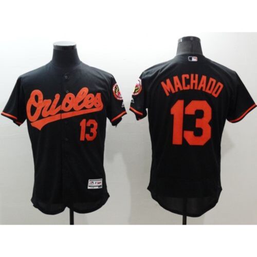 6863c40bdec1d_1 Orioles #13 Manny Machado Black Flexbase Authentic Collection Stitched MLB Jersey