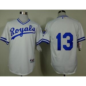 6863c496dfc0d_1 Royals #13 Salvador Perez White 1974 Turn Back The Clock Stitched MLB Jersey