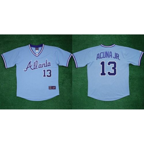 6863c51aa6d41_1 Men's Atlanta Braves #13 Ronald Acu?a Jr 1982 White Cool Base Stitched Baseball Jersey