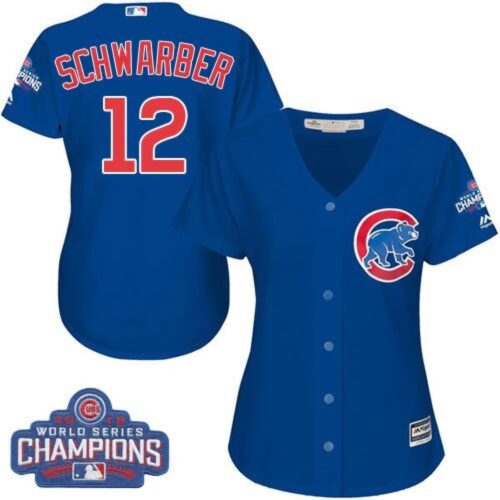 6863c5c3e3179_1 Cubs #12 Kyle Schwarber Blue Alternate 2016 World Series Champions Women's Stitched MLB Jersey