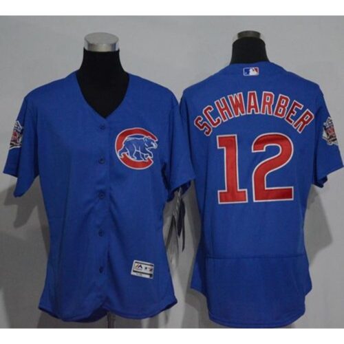 6863c5c9af648_1 Cubs #12 Kyle Schwarber Blue Flexbase Authentic Women's Stitched MLB Jersey
