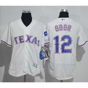6863c60573353_1 Rangers #12 Rougned Odor White Flexbase Authentic Collection Stitched MLB Jersey