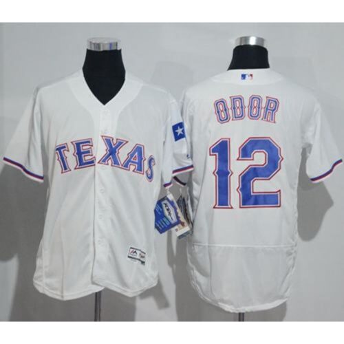 6863c60573353_1 Rangers #12 Rougned Odor White Flexbase Authentic Collection Stitched MLB Jersey