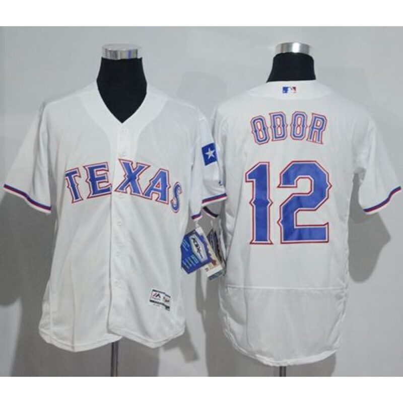 6863c60573353_1 Rangers #12 Rougned Odor White Flexbase Authentic Collection Stitched MLB Jersey