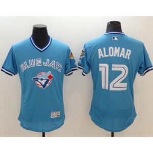 6863c61759df5_1 Blue Jays #12 Roberto Alomar Light Blue Flexbase Authentic Collection Cooperstown Stitched MLB Jersey