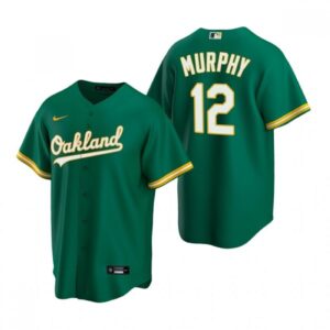 6863c64483848_1 Men's Oakland Athletics #12 Sean Murphy Green Cool Base Stitched Jersey