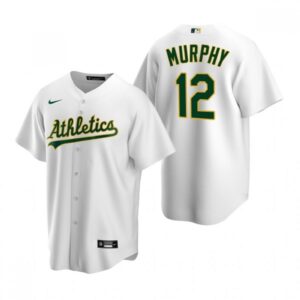 6863c64ba795d_1 Men's Oakland Athletics #12 Sean Murphy White Cool Base Stitched Jersey