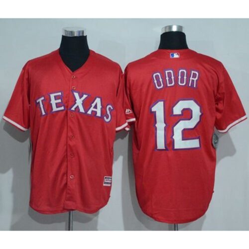 6863c66ee10de_1 Rangers #12 Rougned Odor Red New Cool Base Stitched MLB Jersey