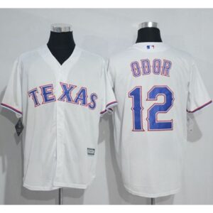 6863c67544d61_1 Rangers #12 Rougned Odor White New Cool Base Stitched MLB Jersey