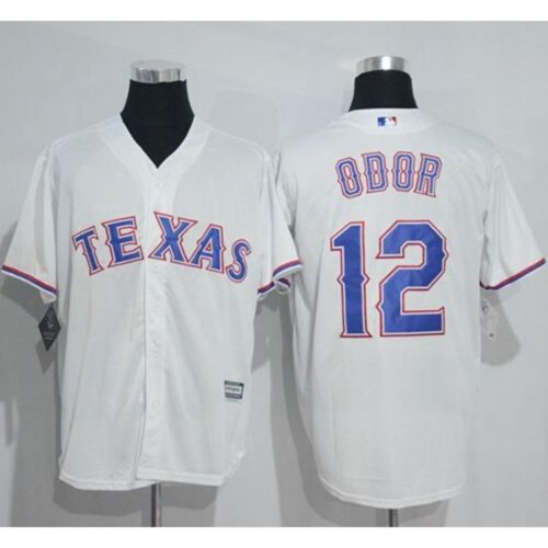 6863c67544d61_1 Rangers #12 Rougned Odor White New Cool Base Stitched MLB Jersey