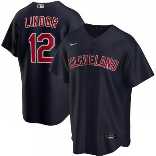 6863c6eb5cb4e_1 Men's Cleveland indians #12 Francisco Lindor Navy Cool Base Stitched Jersey