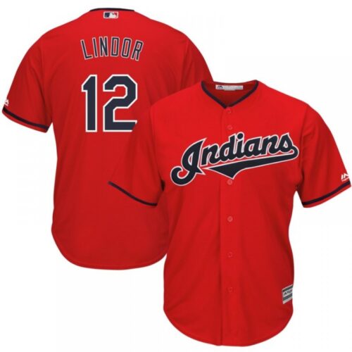 6863c6f26bab4_1 Men's Cleveland indians #12 Francisco Lindor Red Cool Base Stitched MLB Jersey
