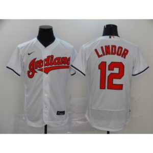 6863c700d6f82_1 Men's Cleveland indians #12 Francisco Lindor White Flex Base Stitched MLB Jersey